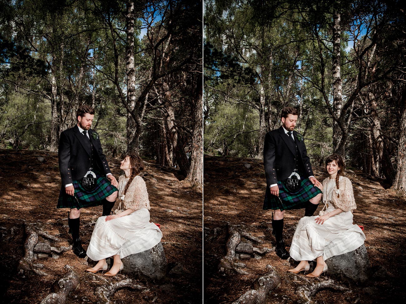 forest wedding photography scotland rothiemurchurs cairngorms
