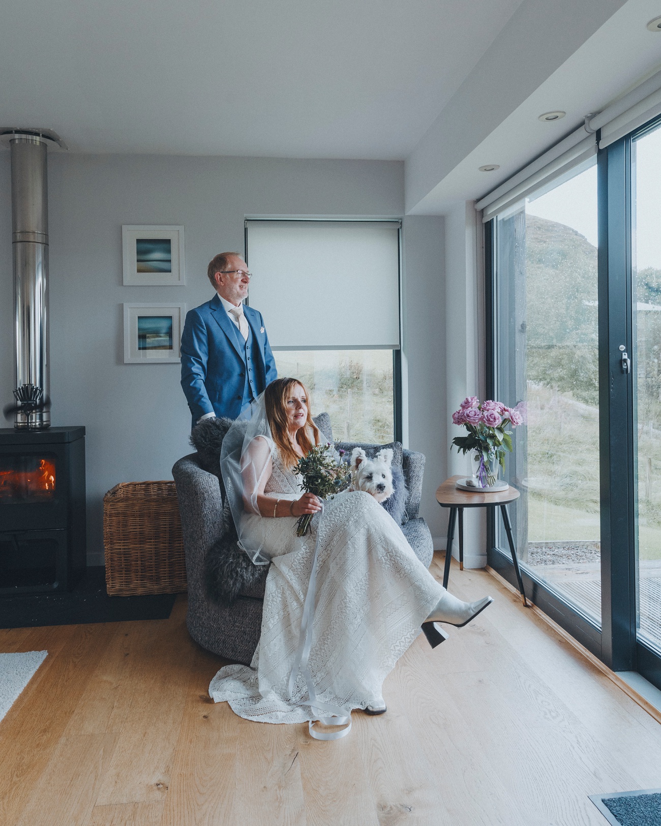 rainy Isle of skye elopement beach wedding 0016