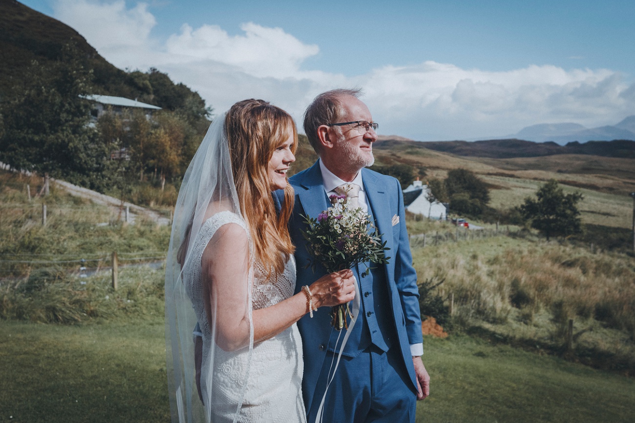 rainy Isle of skye elopement beach wedding 0017