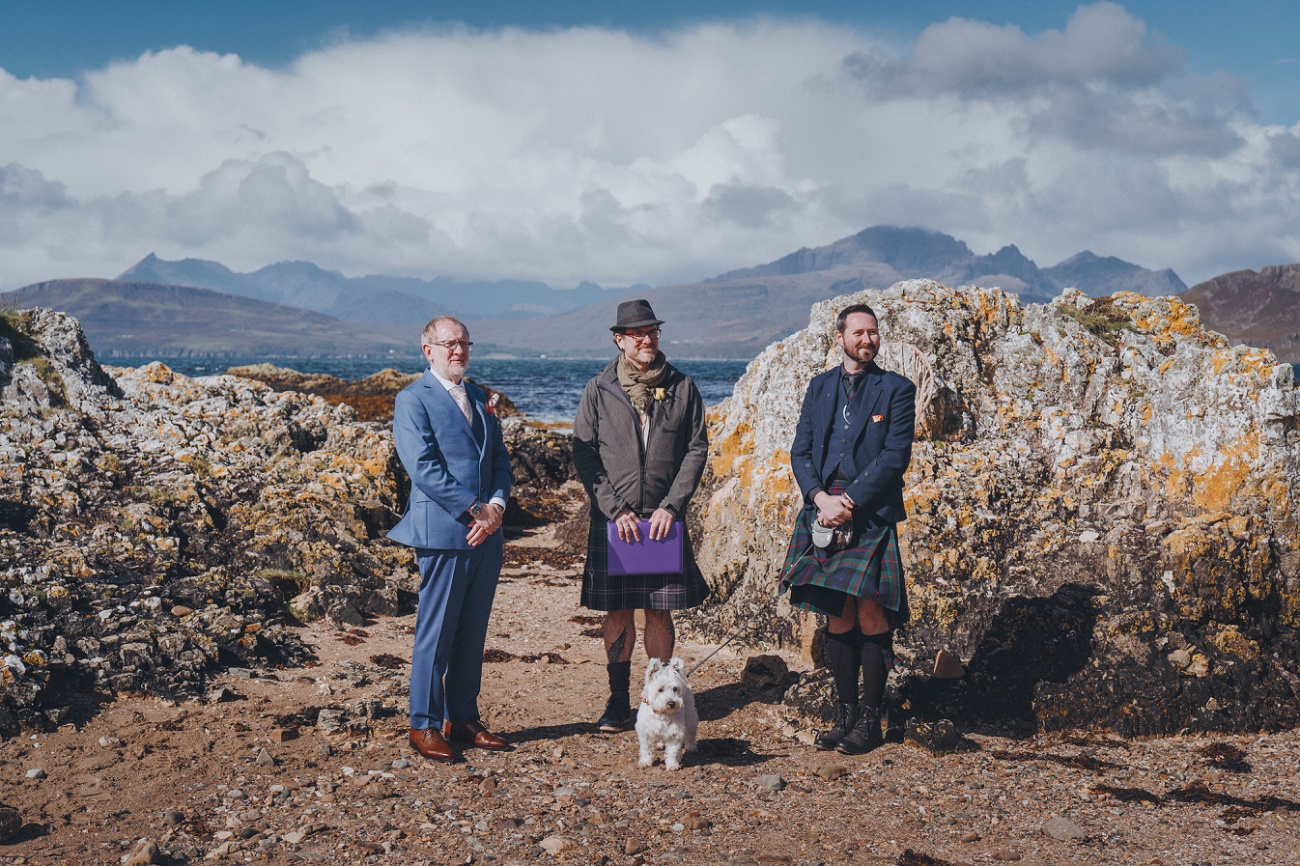 rainy Isle of skye elopement beach wedding 0022