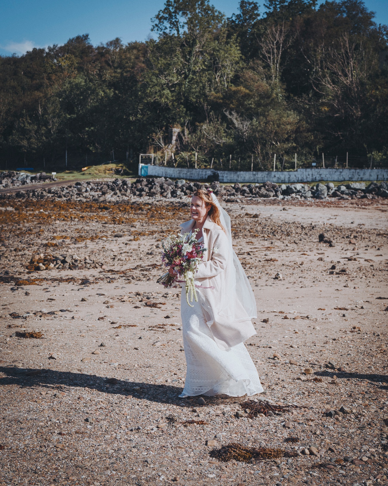 rainy Isle of skye elopement beach wedding 0024