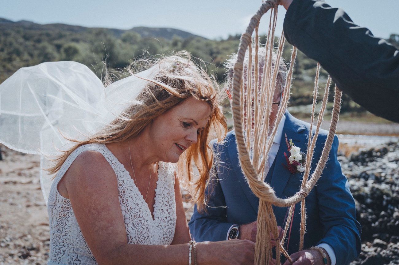 rainy Isle of skye elopement beach wedding 0030