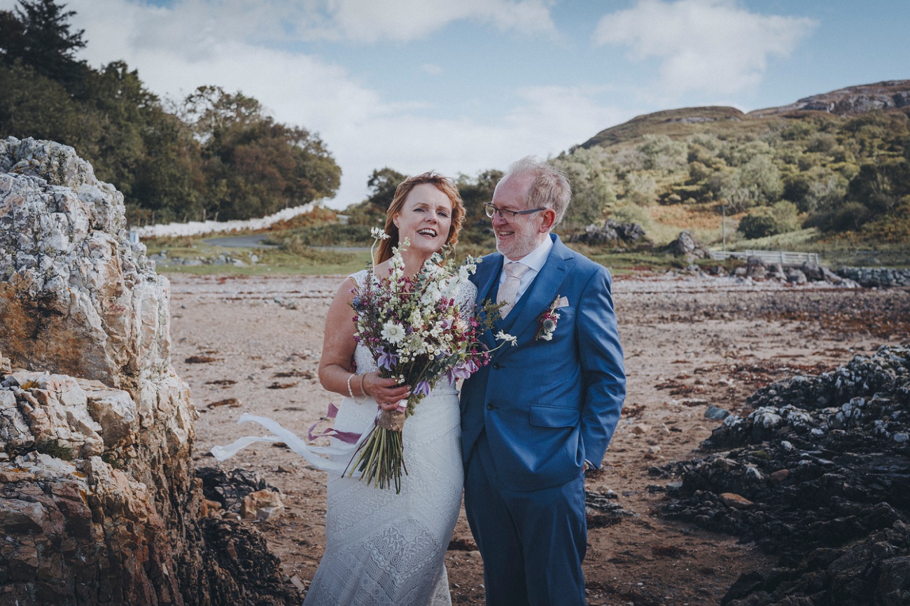 rainy Isle of skye elopement beach wedding 0040