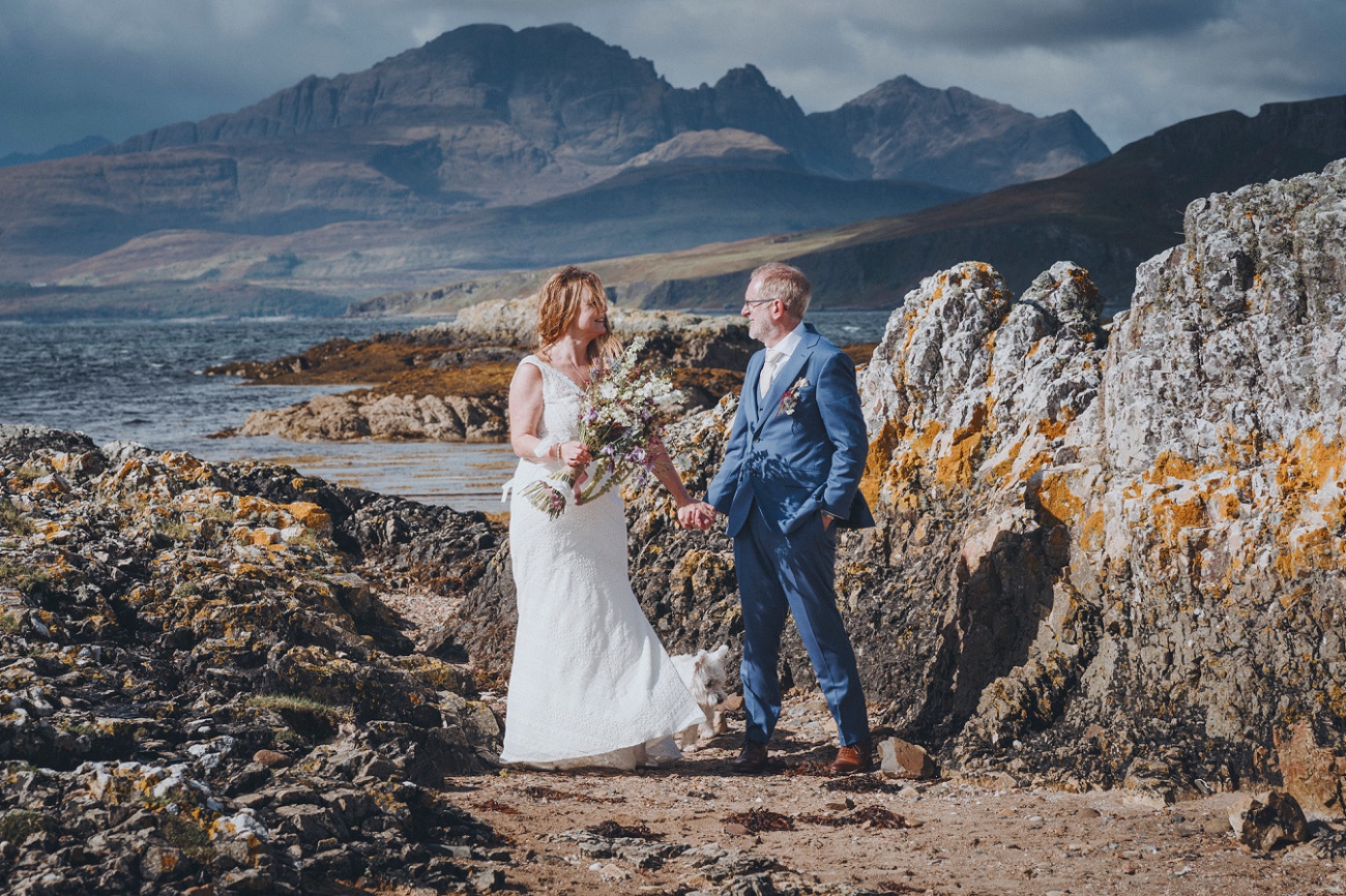 rainy Isle of skye elopement beach wedding 0041